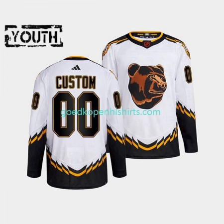 Boston Bruins Custom Adidas 2022 Reverse Retro Wit Authentic Shirt - Kinderen